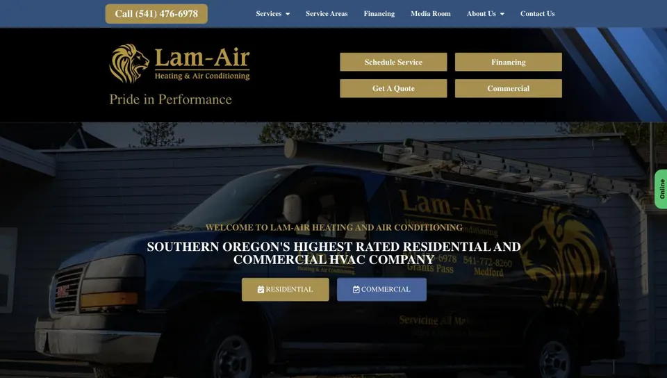 LAM Air homepage